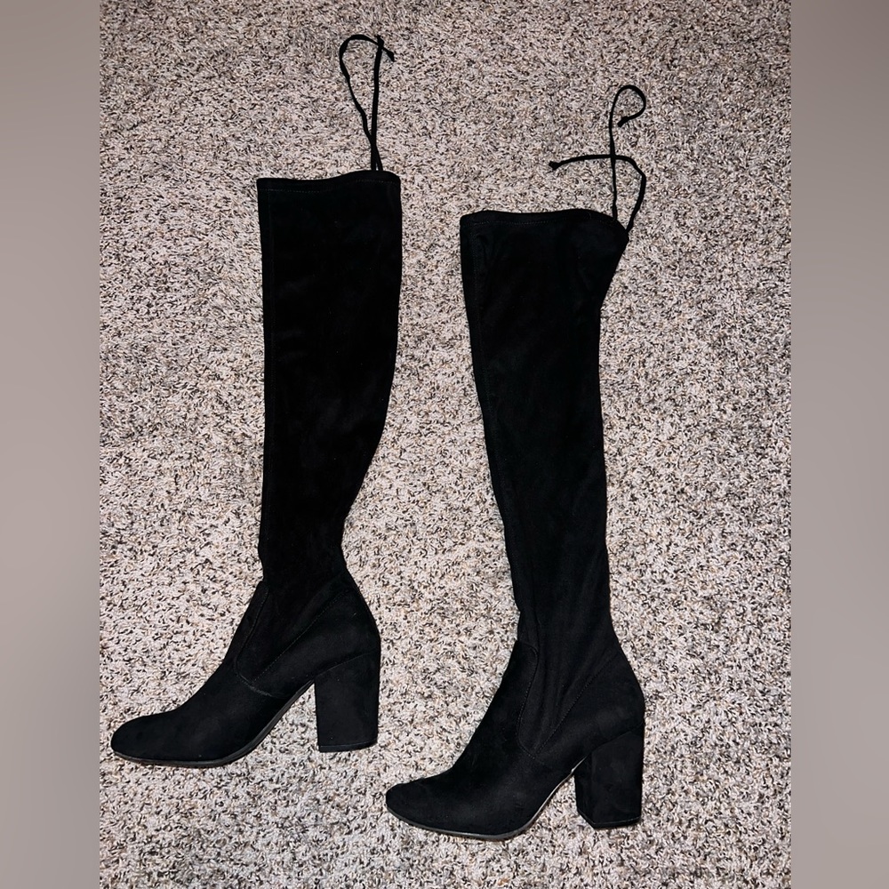 Thigh high heel boots